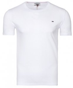 T-shirt Tommy Jeans koszulka męska z okrągłym dekoldem biała
