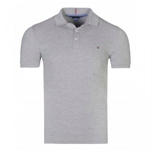 Polówka polo Tommy Hilfiger męska szara Slim Fit