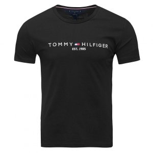 T-shirt Tommy Hilfiger koszulka męska z okrągłym dekoldem czarna