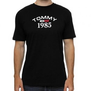 T-shirt Tommy Jeans koszulka męska z okrągłym dekoldem czarna