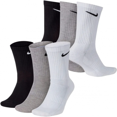Nike skarpety skarpetki długie wysokie białe szare czarne 3 pary