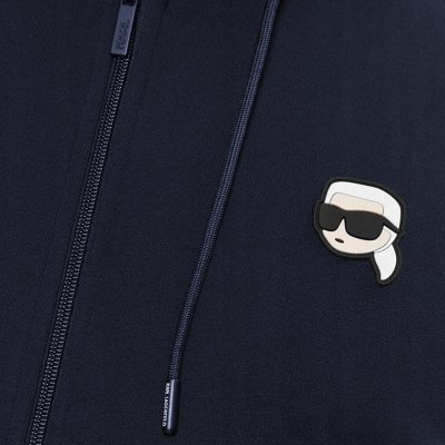 Bluza Karl Lagerfeld męska rozpinana z kapturem granatowa