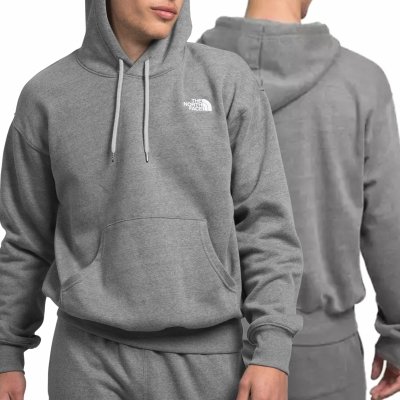 Bluza męska The North Face małe logo szara z kapturem