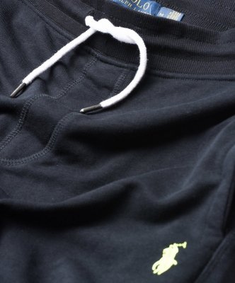 Spodenki Ralph Lauren szorty męskie czarne małe logo bawełniane