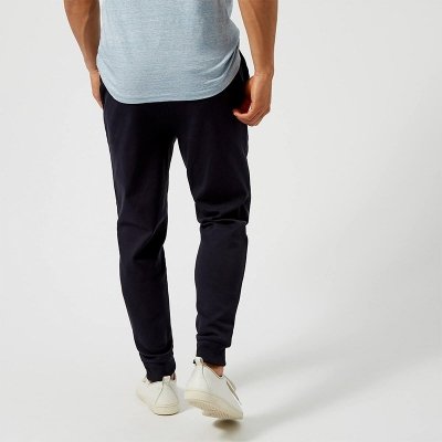 Spodnie Hugo Boss męskie granatowe bawełniane