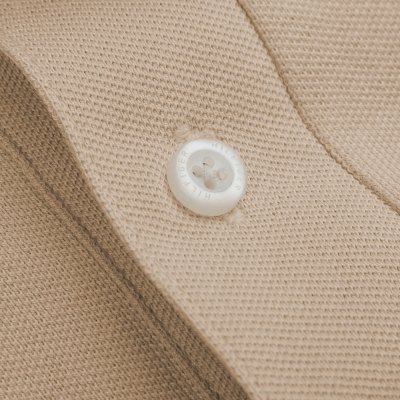 Polówka polo Tommy Hilfiger męska beżowa Regular Fit małe logo bawełniana