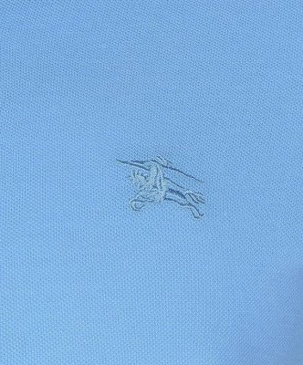 Burberry koszulka polo polówka męska Slim Fit błękitna z kołnierzykiem