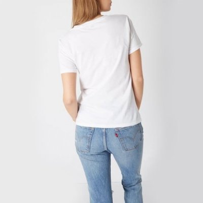 T-shirt damski koszulka Levi's Levis biały bawełniana małe logo