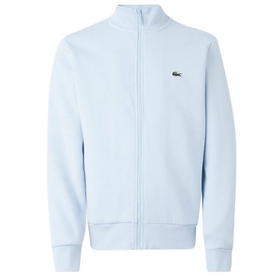 Bluza męska Lacoste błękitna bawełniana rozpinana z kołnierzykiem kieszenie zapinane na zamek