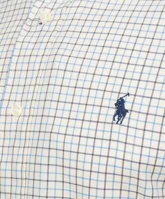 Koszula męska Ralph Lauren w kratkę bawełniana beżowa