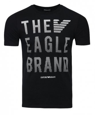 T-shirt Emporio Armani duże logo koszulka męska czarna