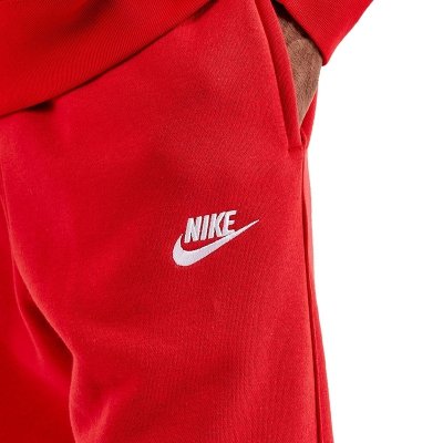 Nike komplet dresowy bawełniany męski spodnie bluza z kapturem czerwony