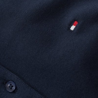Polówka polo Tommy Hilfiger damska granatowa Slim Fit małe logo bawełniana