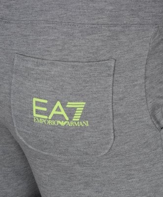 Spodnie męskie Emporio Armani EA7 duże logo szare