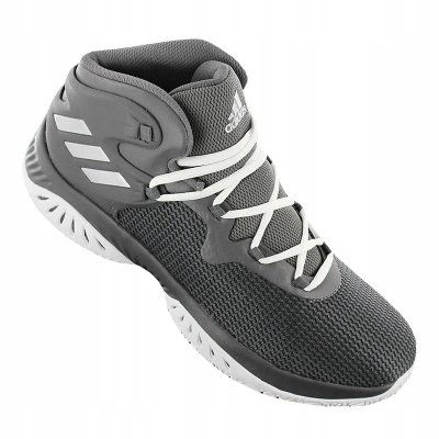 Buty męskie Adidas do gry w koszykówkę szare za kostkę