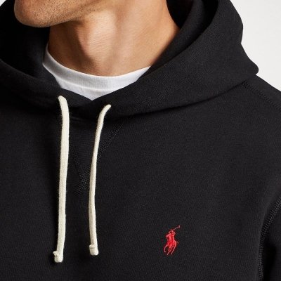 Bluza męska Ralph Lauren z kapturem bawełniana czarna