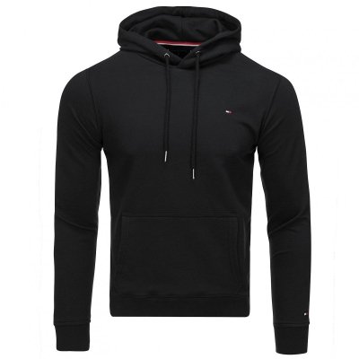 Bluza Tommy Hilfiger męska czarna kangurka z kapturem