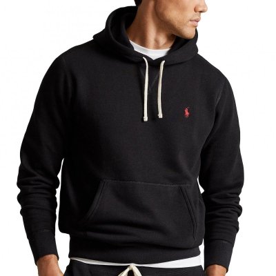 Bluza męska Ralph Lauren z kapturem bawełniana czarna