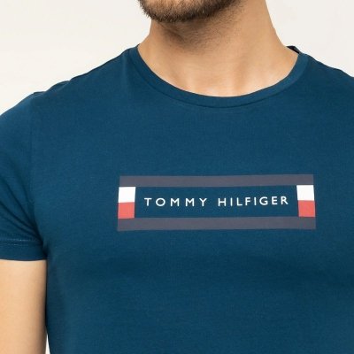 T-shirt Tommy Hilfiger koszulka męska z okrągłym dekoldem granatowy