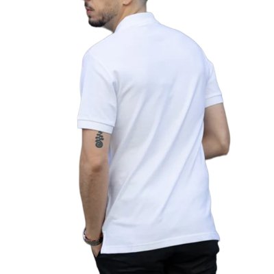 Polo polówka Versace Jeans Couture koszulka męska biała złote logo bawełniana