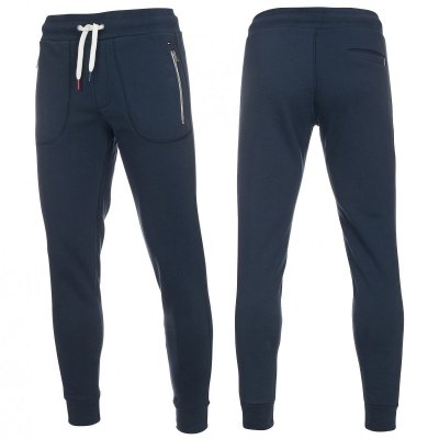 Spodnie Tommy Hilfiger dresowe spodnie męskie granatowe