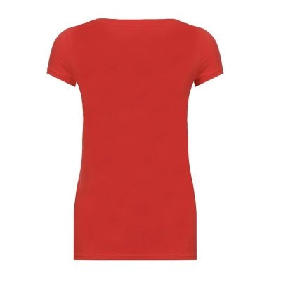 Armani Exchange t-shirt koszulka damska duże logo czerwona