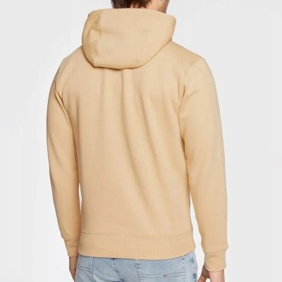 Bluza Tommy Jeans męska beżowa kangurka z kapturem