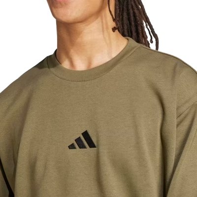 Bluza treningowa męska Adidas do ćwiczeń sportowa zielona duże logo