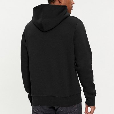 Bluza Tommy Hilfiger męska czarna kangurka z kapturem 