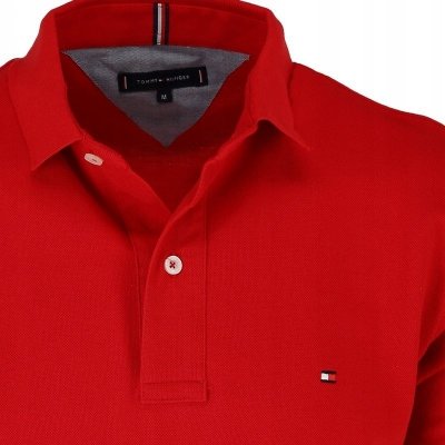 Polówka polo Tommy Hilfiger męska czerwona bawełniana