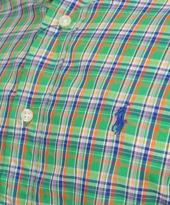 Koszula męska Ralph Lauren w kratkę zielona bawełniana