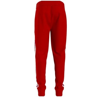 Tommy Hilfiger spodnie czerwone męskie z paskami na nogawkach