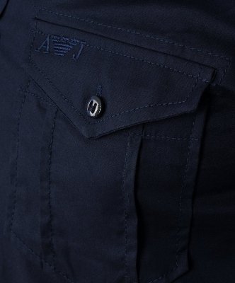 Koszula Armani Jeans granatowa Slim Fit męska logo