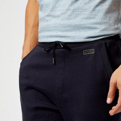 Spodnie Hugo Boss męskie granatowe bawełniane