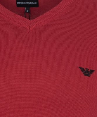 Sweter męski Emporio Armani bawełniany bordowy