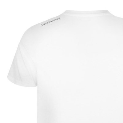 T-shirt koszulka Calvin Klein Jeans męska z okrągłym dekoldem biały