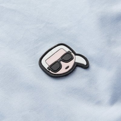 Koszula Slim Fit męska Karl Lagerfeld błękitna bawełniana 