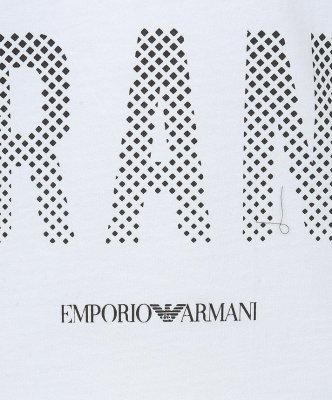 T-shirt Emporio Armani duże logo koszulka męska biała