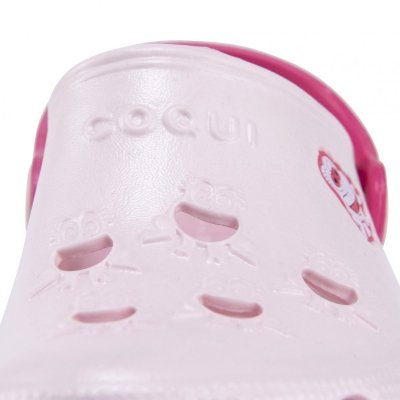 Coqui Froggy klapki buty sandały dziecięce jasny róż