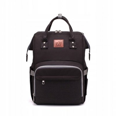 Wielofunkcyjna torba plecak do wózka dla rodziców wodoodporna czarna