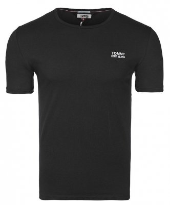 T-shirt Tommy Jeans koszulka męska z okrągłym dekoldem czarna