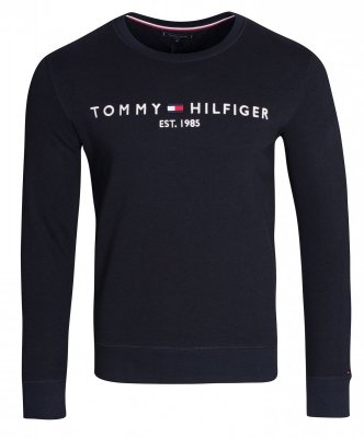Bluza Tommy Hilfiger męska granatowa wkładana przez głowę bawełniana duże logo