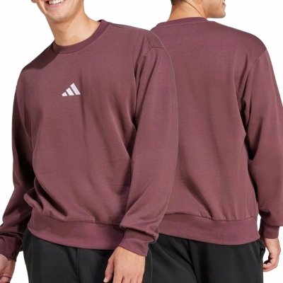 Bluza treningowa męska Adidas do ćwiczeń sportowa bordowa duże logo