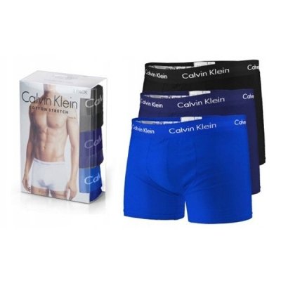Bokserki Calvin Klein majtki męskie 3 pary niebieskie granatowe czarne