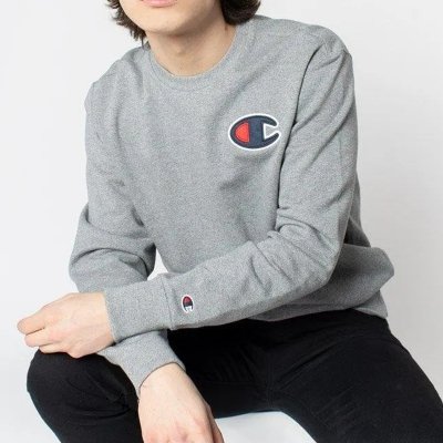 Champion bluza szara męska logo