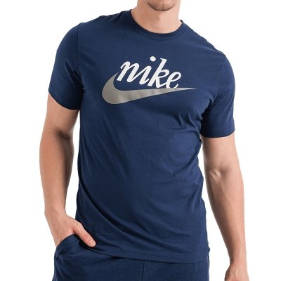 Nike t-shirt na krótki rękaw koszulka męska granatowa z nadrukiem