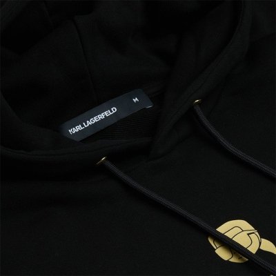 Bluza Karl Lagerfeld męska z kapturem czarna bawełniana