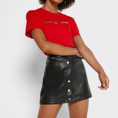 T-shirt Tommy Jeans koszulka bluzka damska czerwona