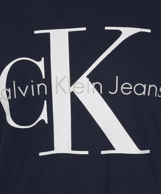 T-shirt koszulka Calvin Klein Jeans męska z okrągłym dekoldem granatowa