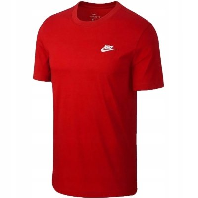 T-shirt koszulka Nike sportowa małe logo męska czerwona